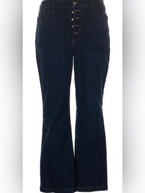 Madewell Mid-Rise Kick Out Jeans Size 31 Dark Wash Button Fly Flare